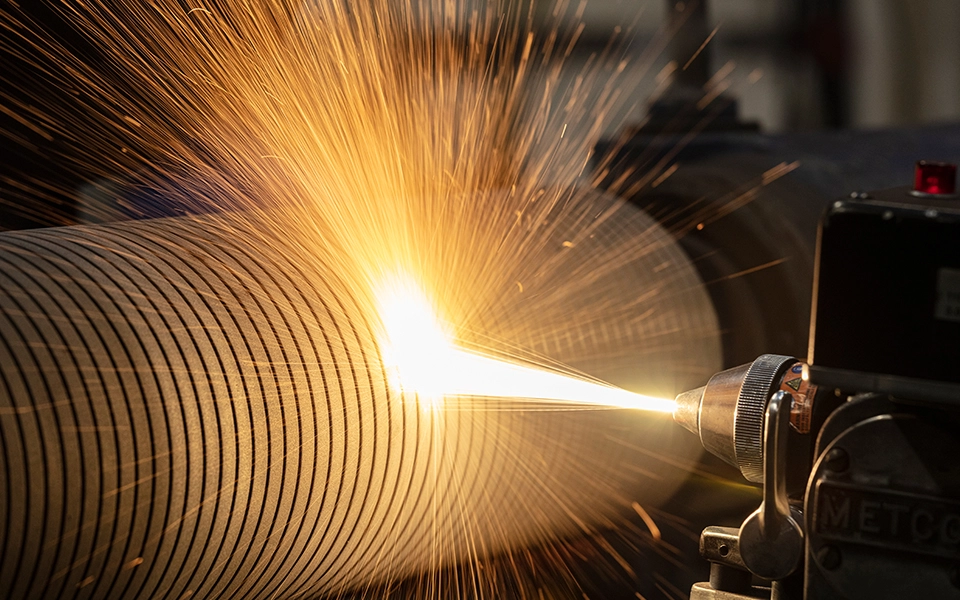 Beschichtungsanlage im Einsatz